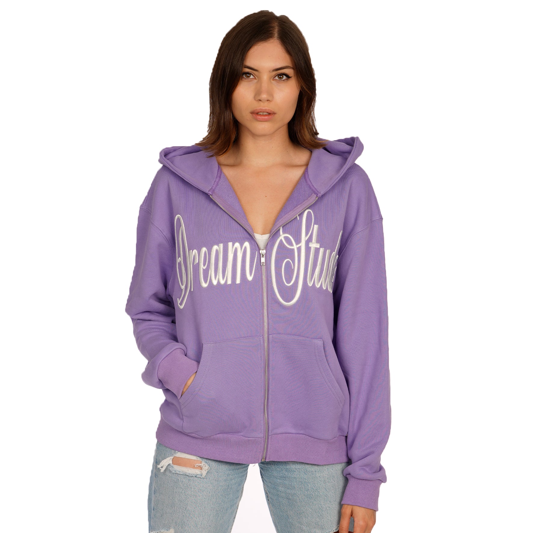 Dream of Motorcycles Purple Full hot Zip Hoodie